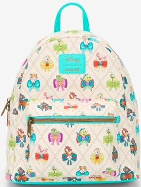 Loungefly Disney Princess Sidekicks & Bows Mini Backpack New with Tags!